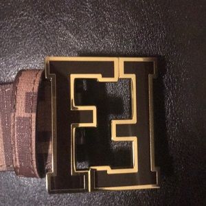 Brown fendi belt